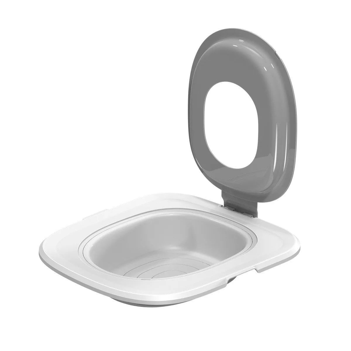Fifth generation cat toilet training tray with removable insert in blue colour
