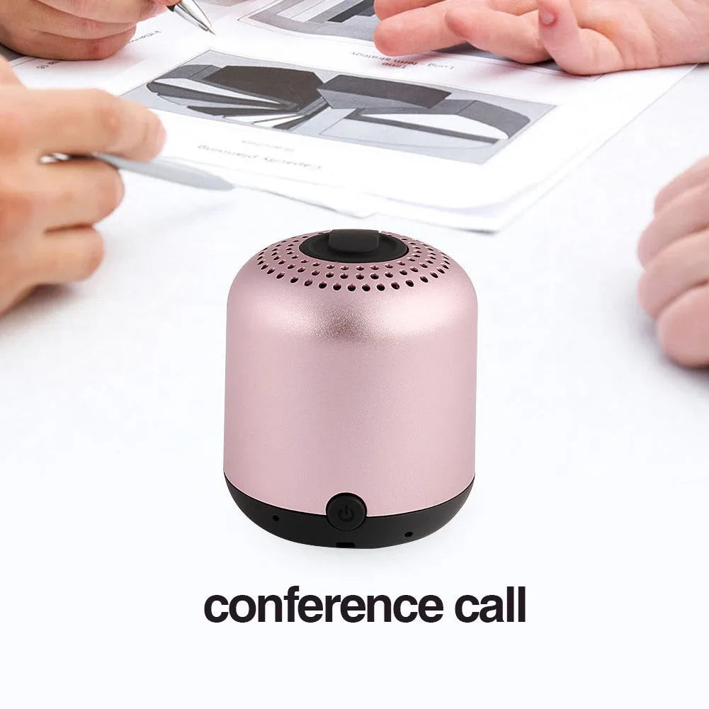 Hieha XQ11 cylindrical metal Bluetooth speaker in black, gold, pink, red or silver colour