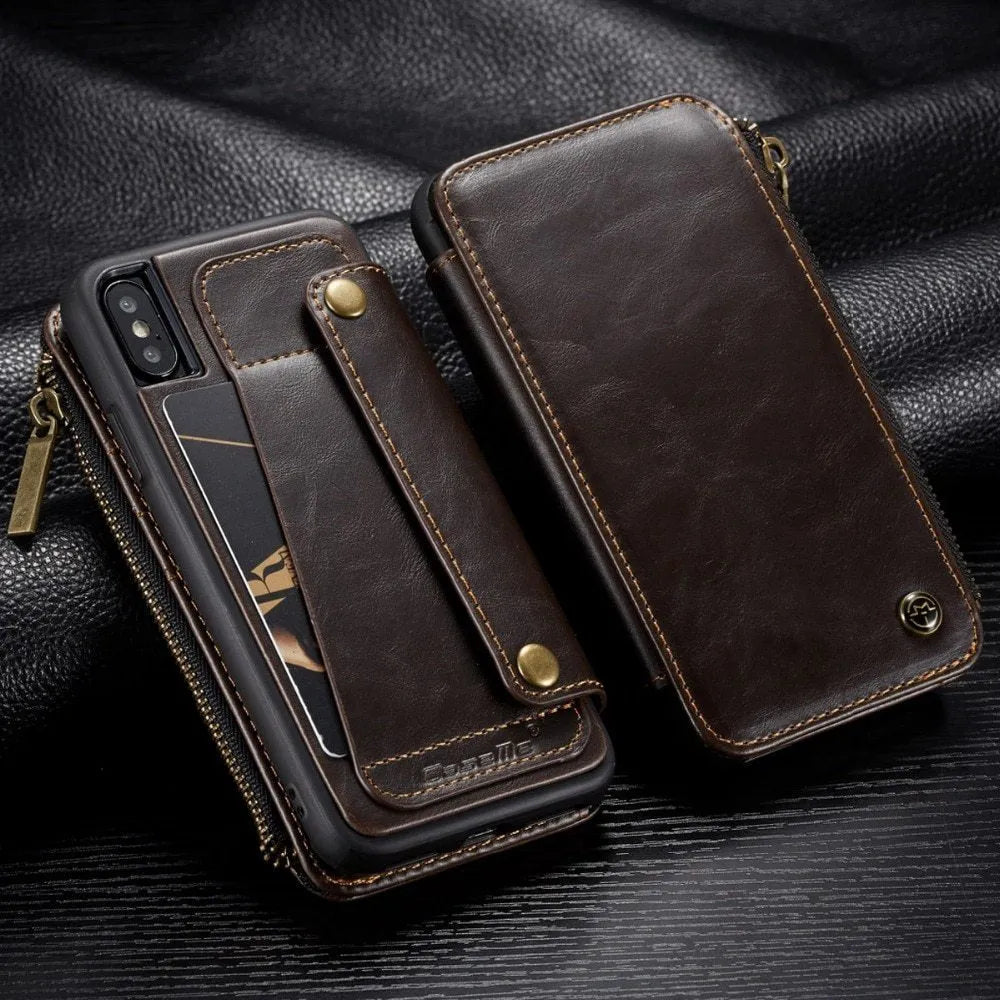 Samsung Galaxy Note 9 flip wallet case in PU leather with card slots and magnetic closure