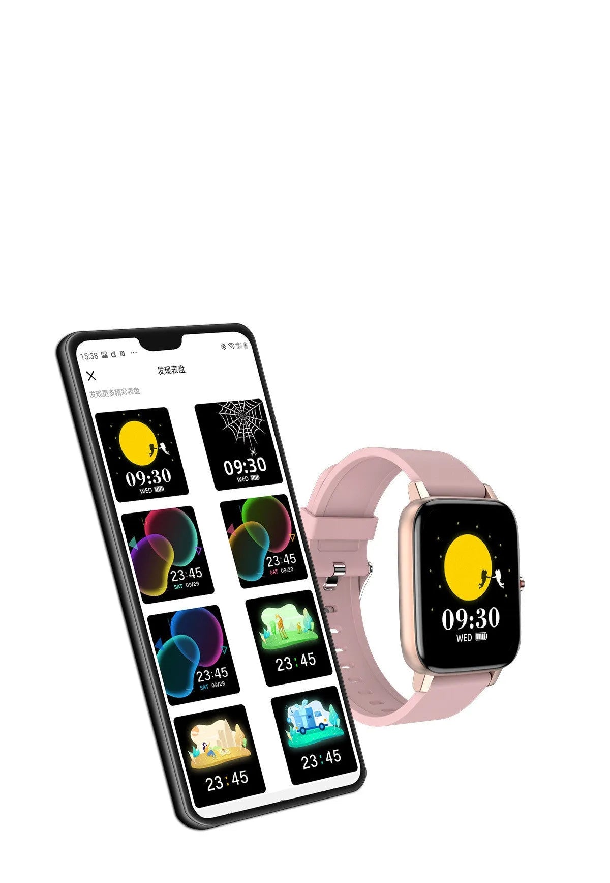 H80 black smartwatch with ECG and blood oxygen monitoring on a silicone strap