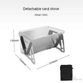 Large folding stainless steel outdoor barbecue oven with storage bag