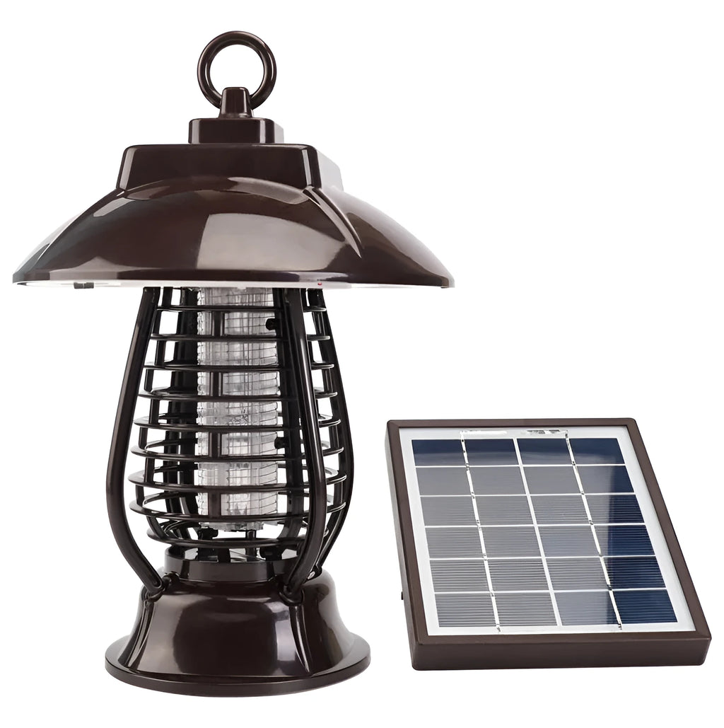 White and purple solar mosquito lamp with 24 LED beads for outdoor garden use