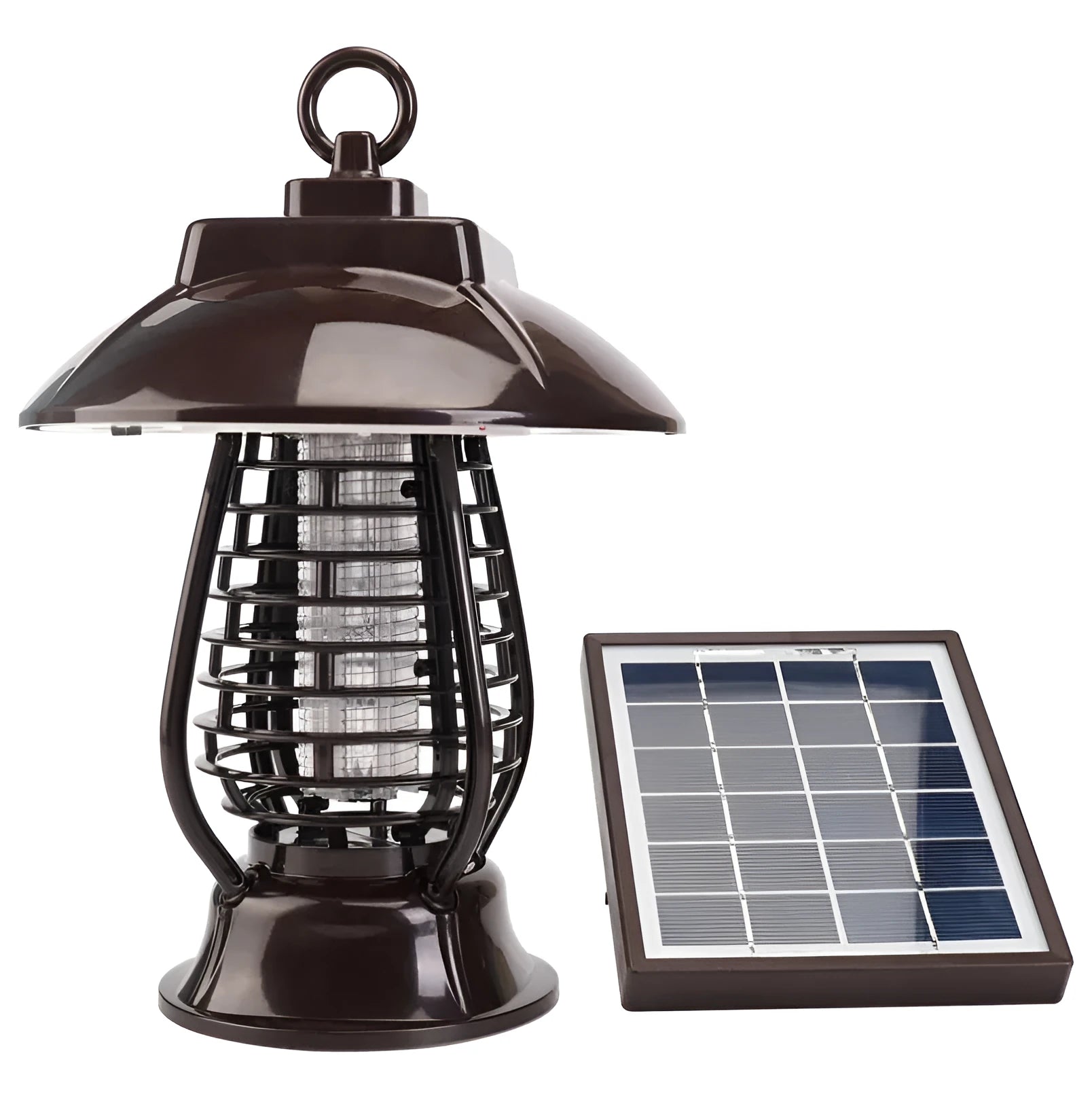 White and purple solar mosquito lamp with 24 LED beads for outdoor garden use