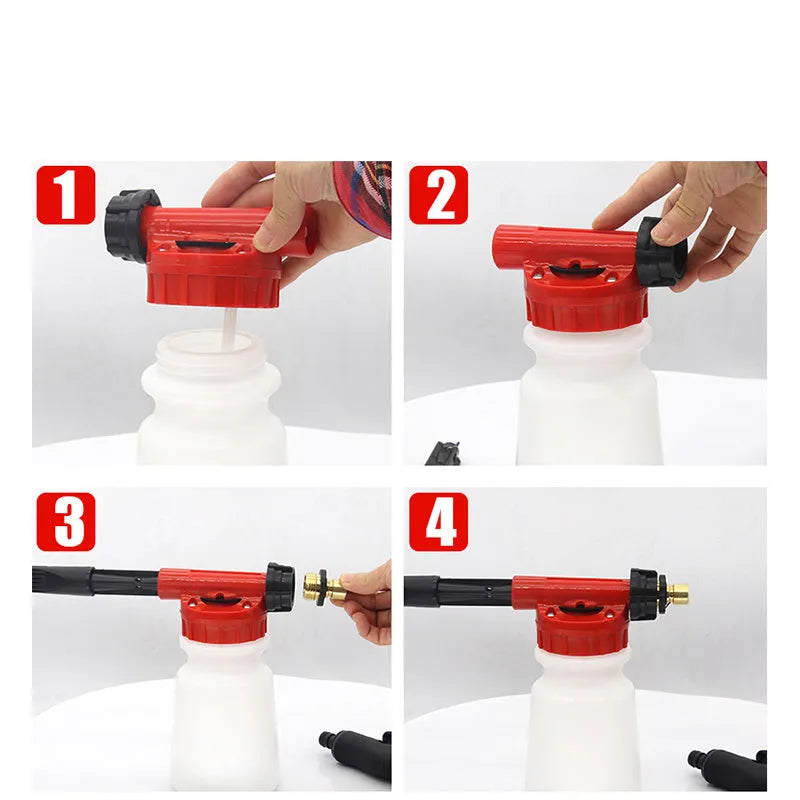 High pressure water gun for garden watering with ABS and TPR construction