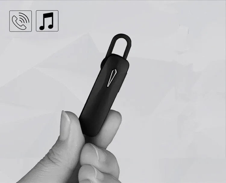 M163 wireless Bluetooth car headset with call control buttons in black or white colour