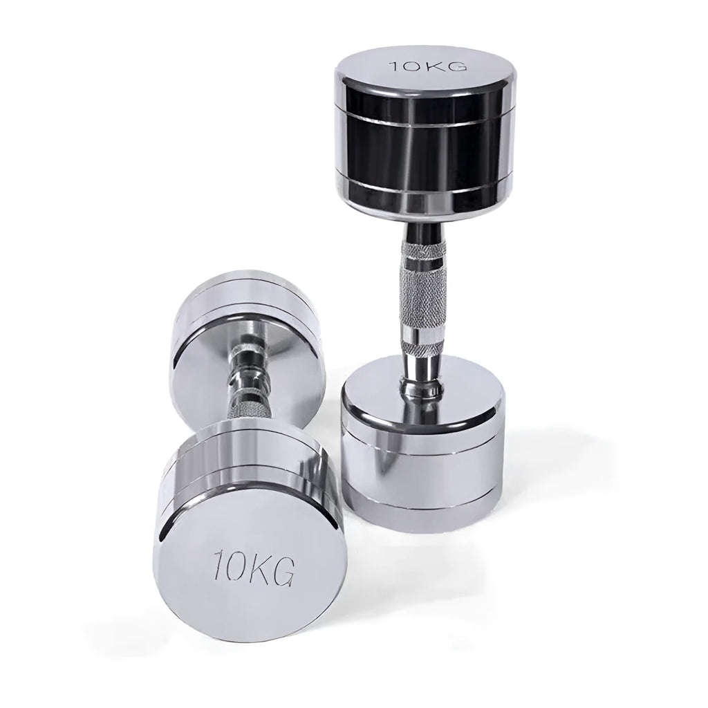Pure steel electroplated dumbbell with ergonomic handle, 1kg weight for strength training
