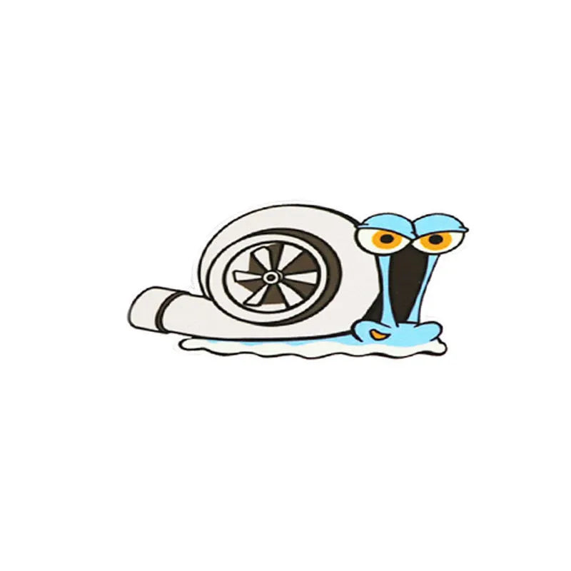 Reflective snail car sticker with cartoon design measuring 12cm by 8cm for bumper decoration