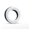 Black LED ring light for mobile phone photography with USB cable