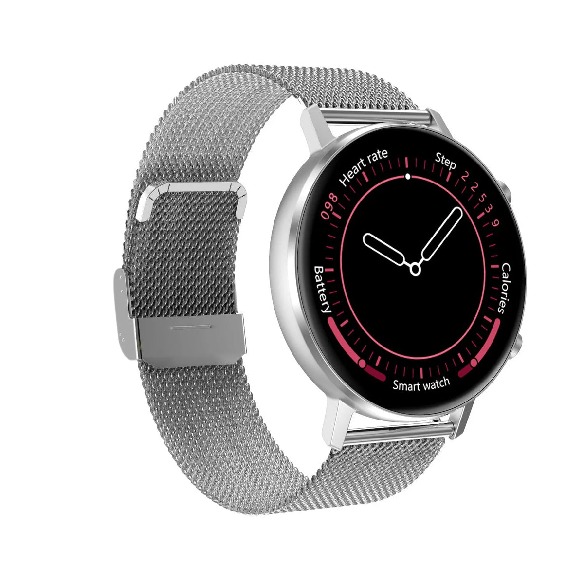 DT96 smart bracelet with 1.3-inch colour touchscreen and stainless steel strap in three colour options