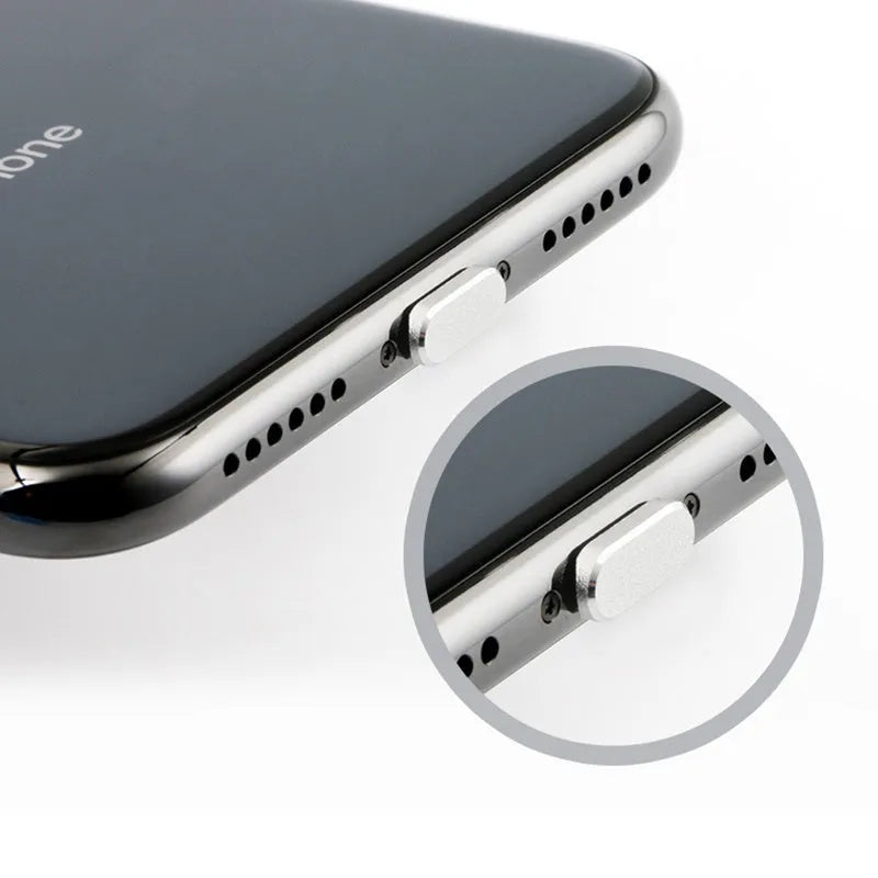Aluminium alloy mobile phone charging port dust plug for iPhone in multiple colour options