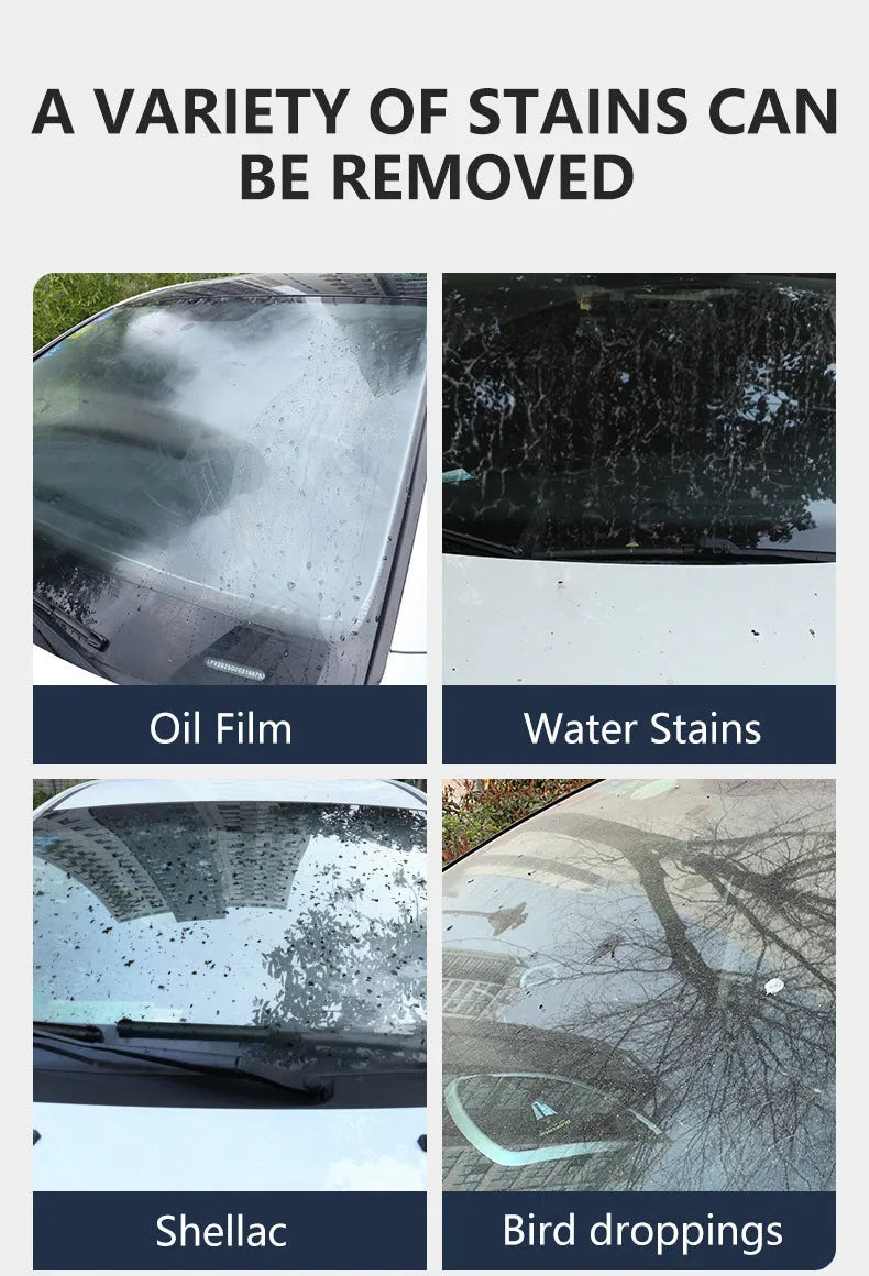 Glass oil film remover cleaning cream in squeeze bottle for car and household windows