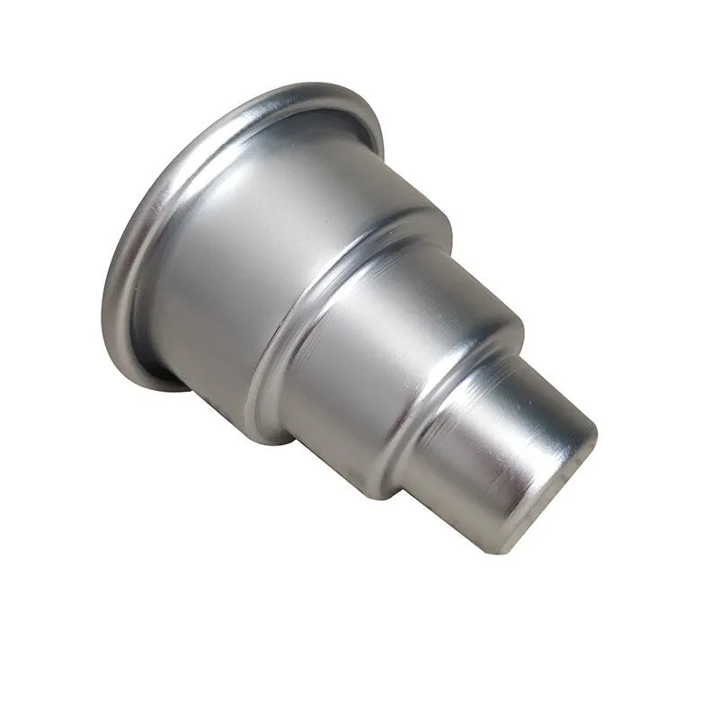Silver aluminium alloy three-layer cake mould for fondant baking with large medium small size options