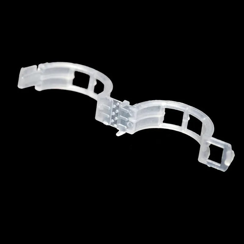 Pack of 50 plastic plant grafting clips in assorted colours for securing tomato stems.