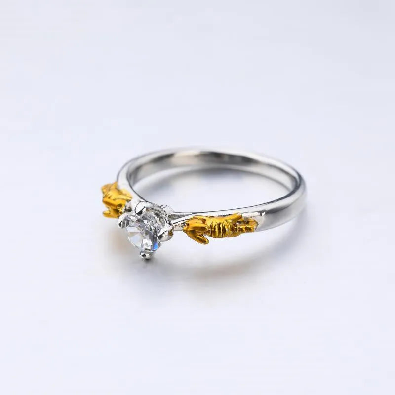 Black gold copper crown ring for cosplay and costume events on a size 8 finger.