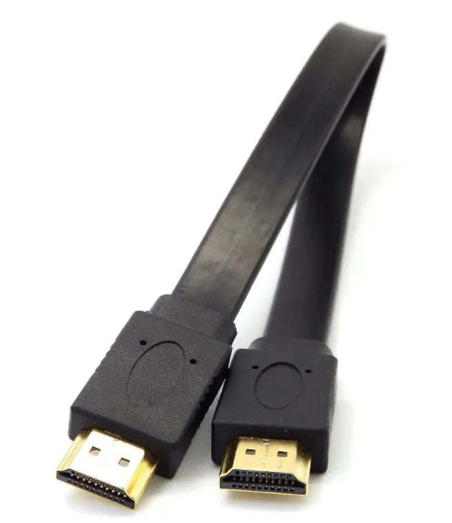 HDMI cable with flat design and copper construction in various lengths from 0.3 to 10 metres