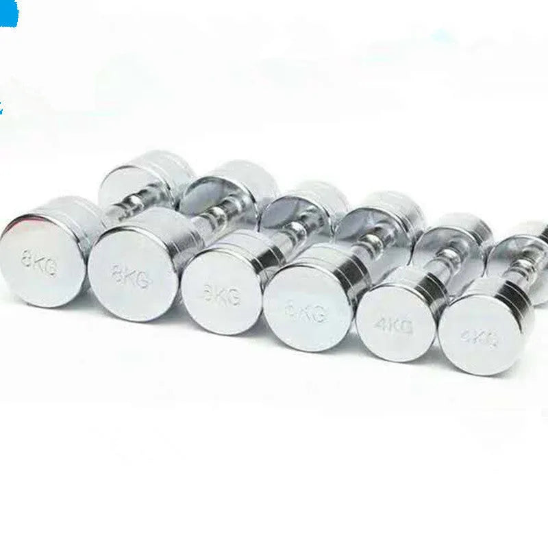 Pure steel electroplated dumbbell with ergonomic handle, 1kg weight for strength training