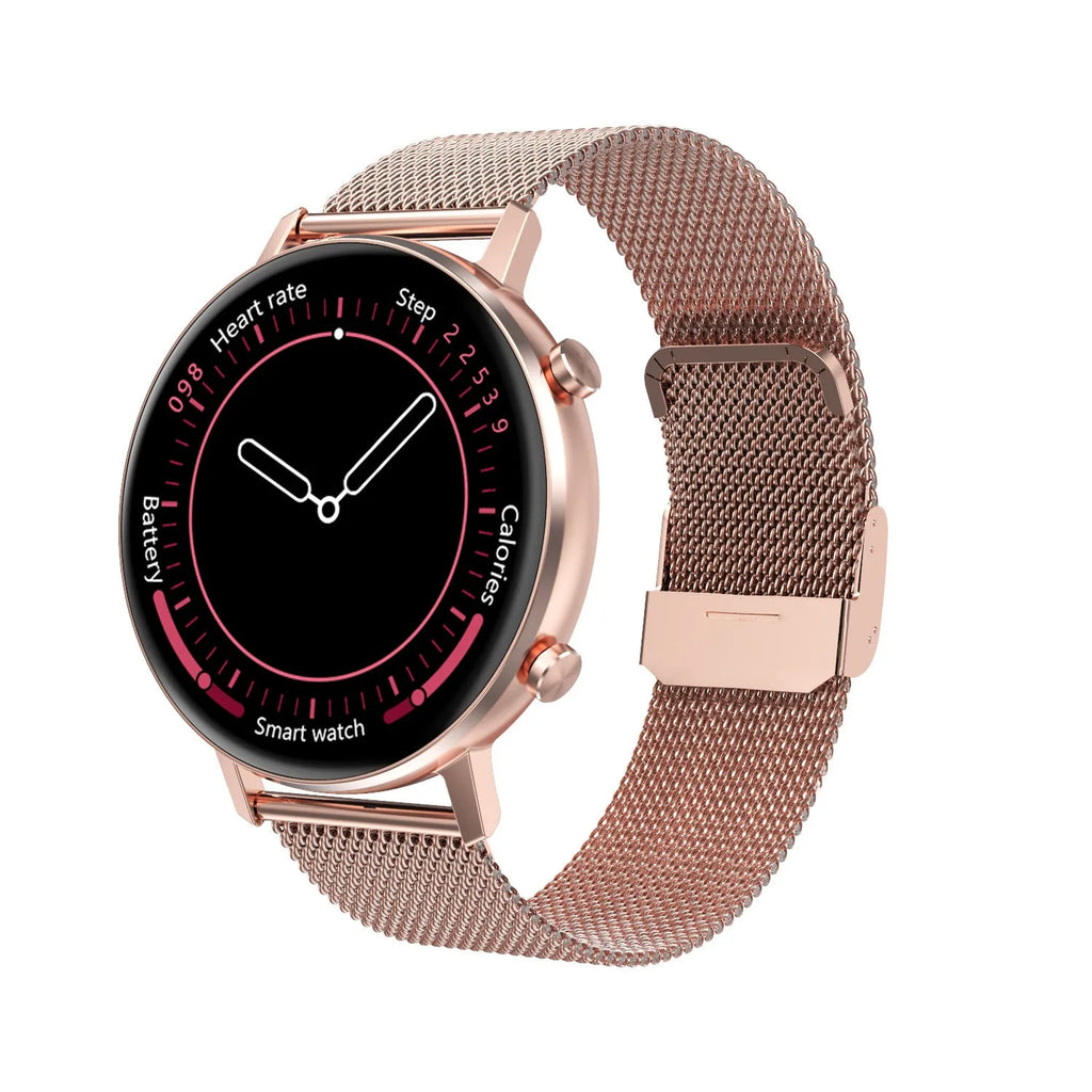 DT96 smart bracelet with 1.3-inch colour touchscreen and stainless steel strap in three colour options