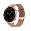 DT96 smart bracelet with 1.3-inch colour touchscreen and stainless steel strap in three colour options