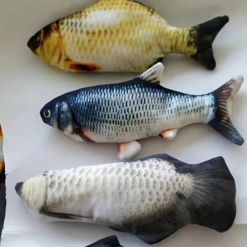30cm multicolor electronic jumping fish cat toy with USB charging cable