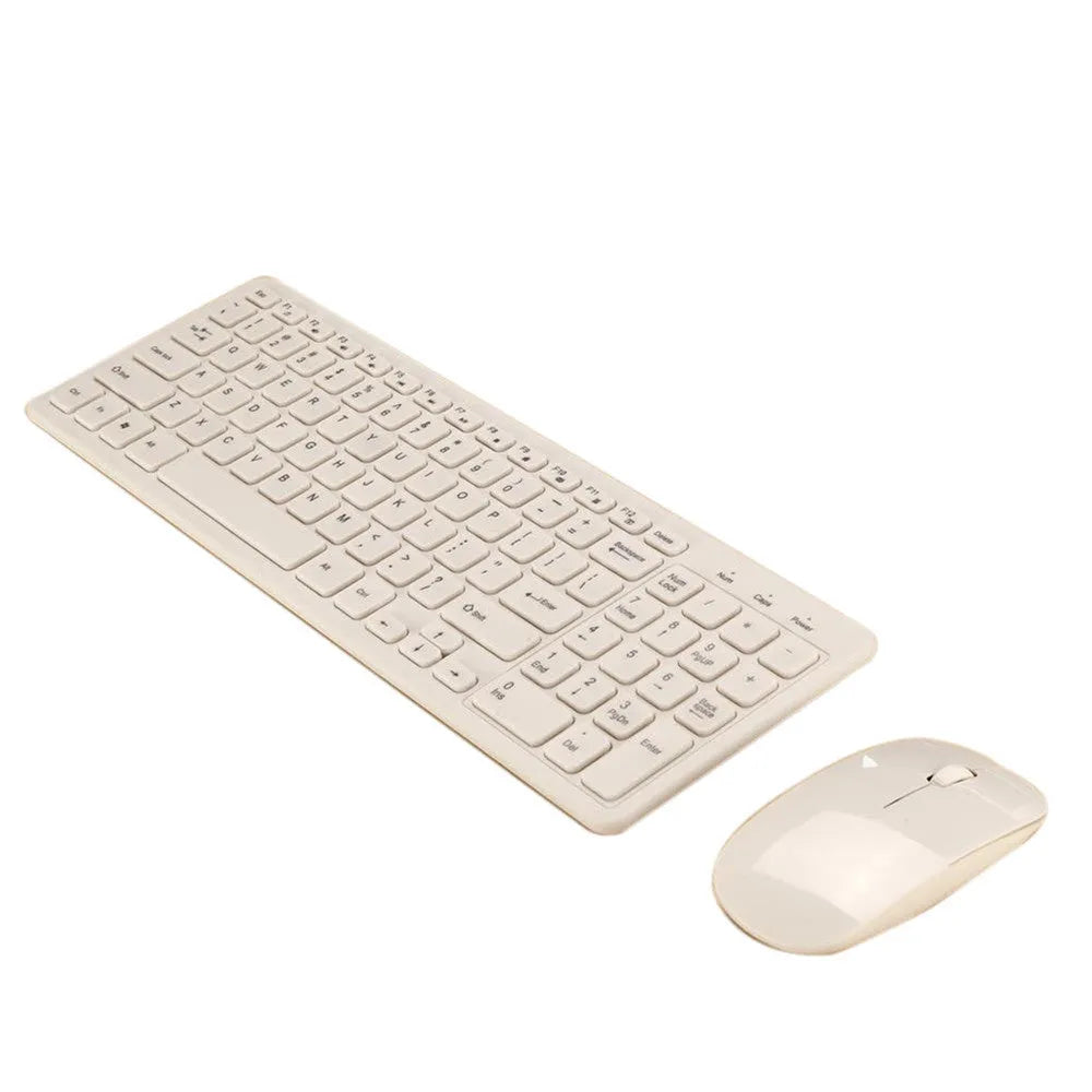 Wireless keyboard and mouse set in black with micro USB receiver and cable