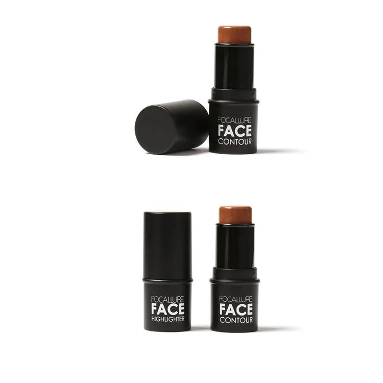 Cream highlighter makeup compact for face contouring in four available shades