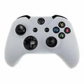 Xbox One gamepad with soft transparent silicone protective case showing colour options