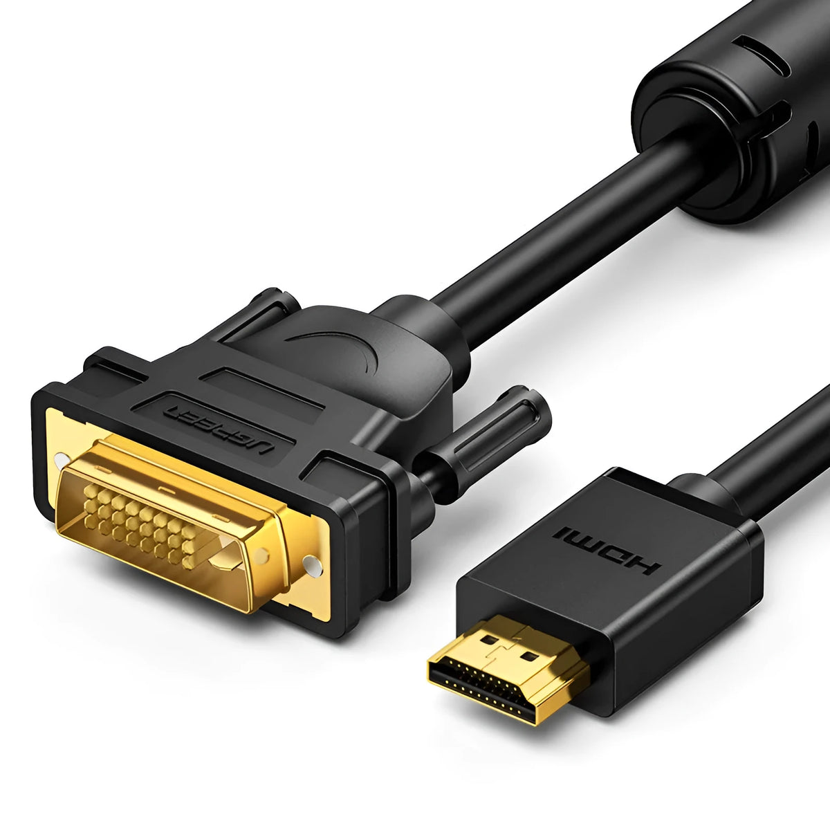 HDMI to HDMI converter cable with rotating connector, available in four lengths for laptop to display connections.
