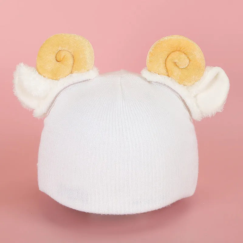 Plush helmet cover with cartoon ear decorations for cycling and costume use