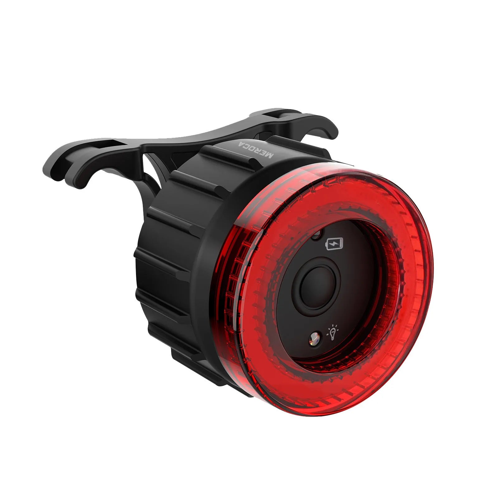 Black aluminium alloy intelligent induction brake taillight with seat tube mounting bracket