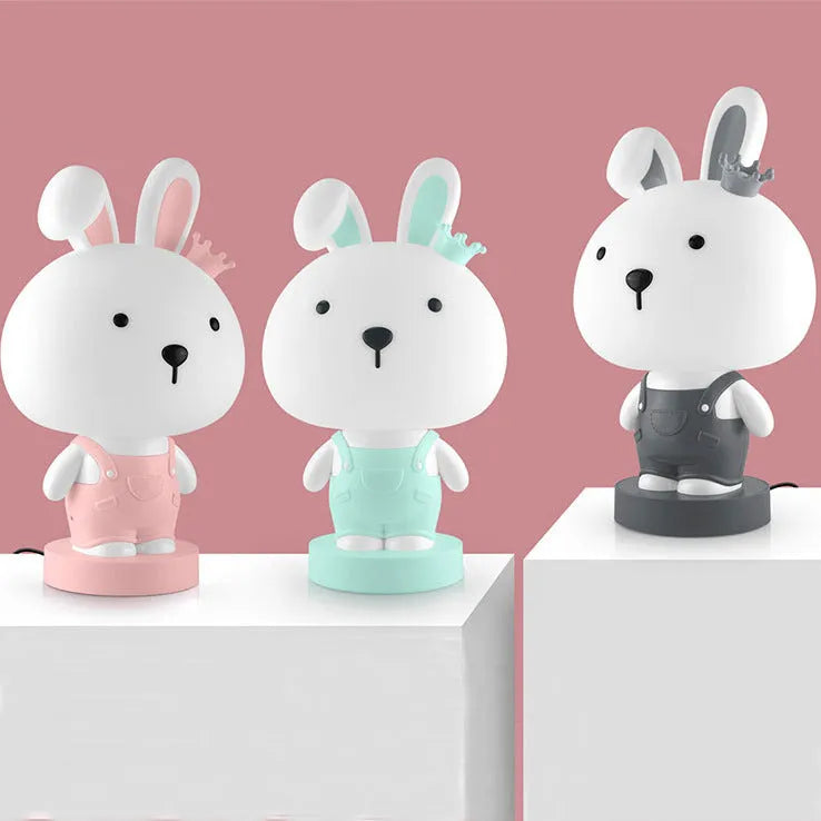 Cartoon animal table lamp with plastic shade and LED light in random animal design