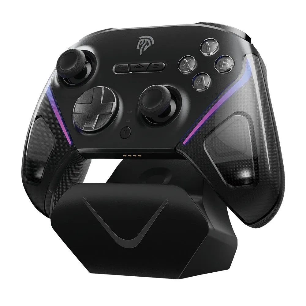 Rocker Smart Startstop wireless charging base for a black PS4 DualShock 4 controller