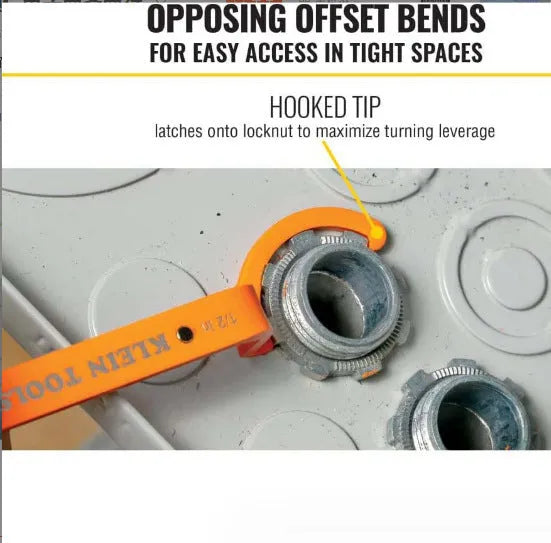 Orange, grey, and black crescent wrenches from a three-piece magnetic suction set for catheter locking.