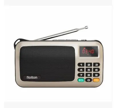 Rolton W405 compact portable FM radio speaker with MP3 player and LED display