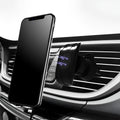 Glory black car phone holder mounted on a vehicle air vent holding a smartphone
