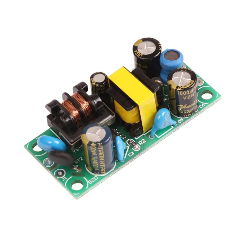 YS-U5S metal-cased switching power supply module with terminal connectors for AC input and DC output.
