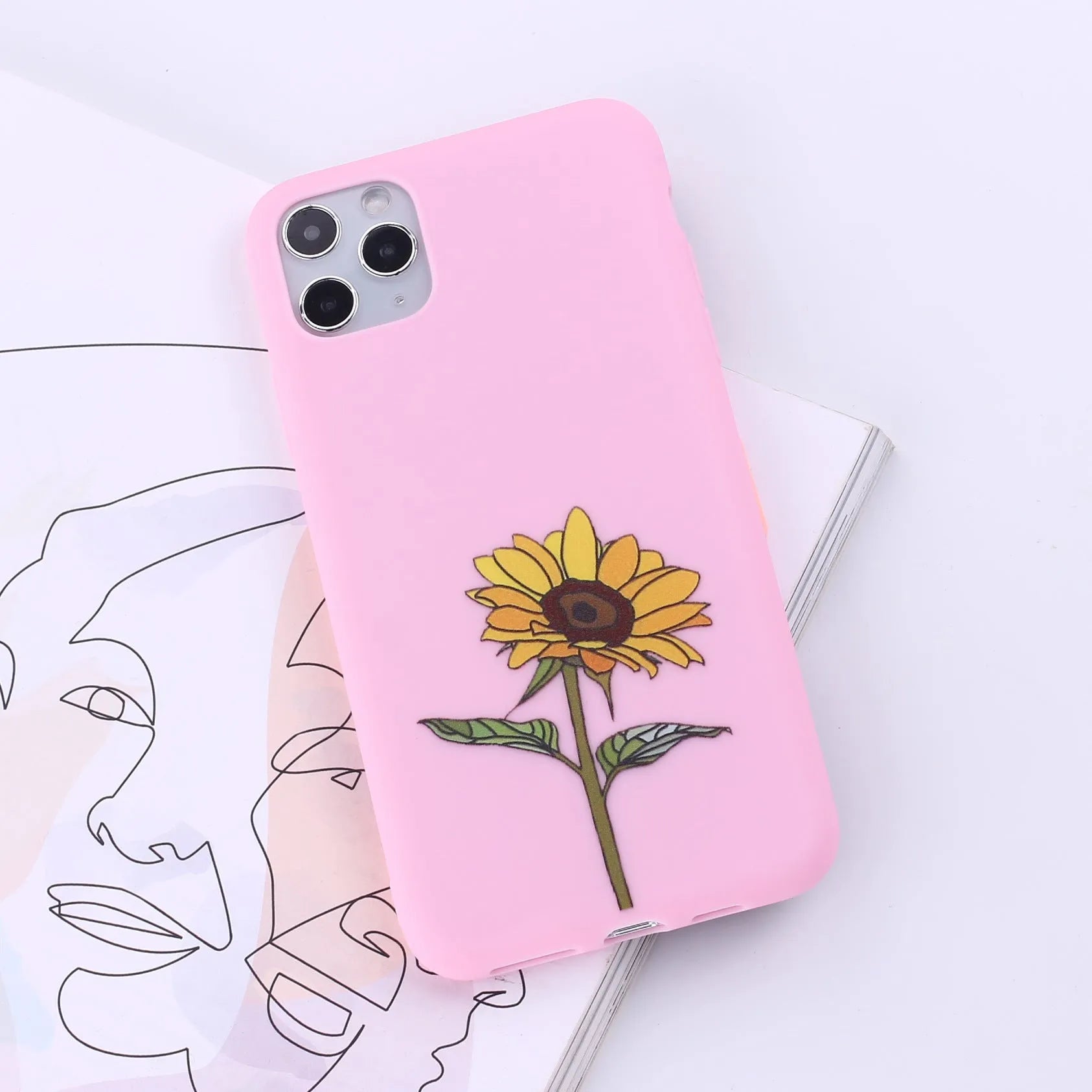 Flexible TPU mobile phone case for iPhone, shown in one of fourteen available colours.