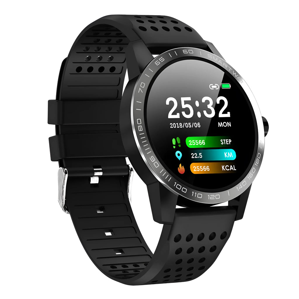 Smart bracelet with 1.3-inch colour screen displaying heart rate and fitness data
