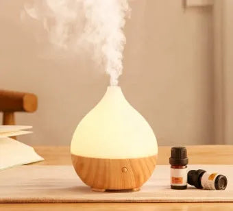 Asakusa wood grain finish 100ml USB aroma diffuser with vase shape