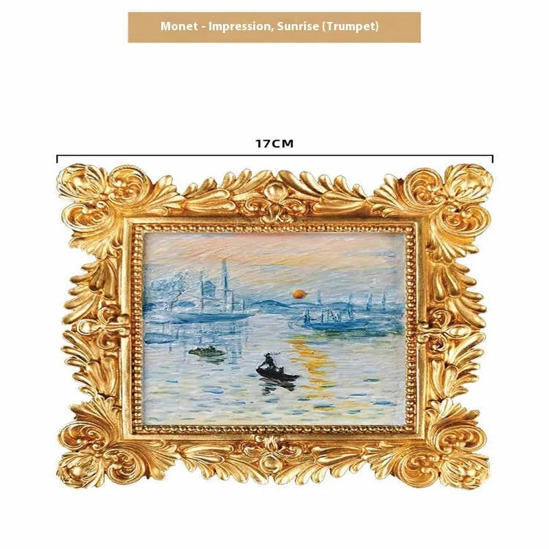 DIY oil painting by numbers kit showing framed Van Gogh Starry Night artwork with brushes and paints