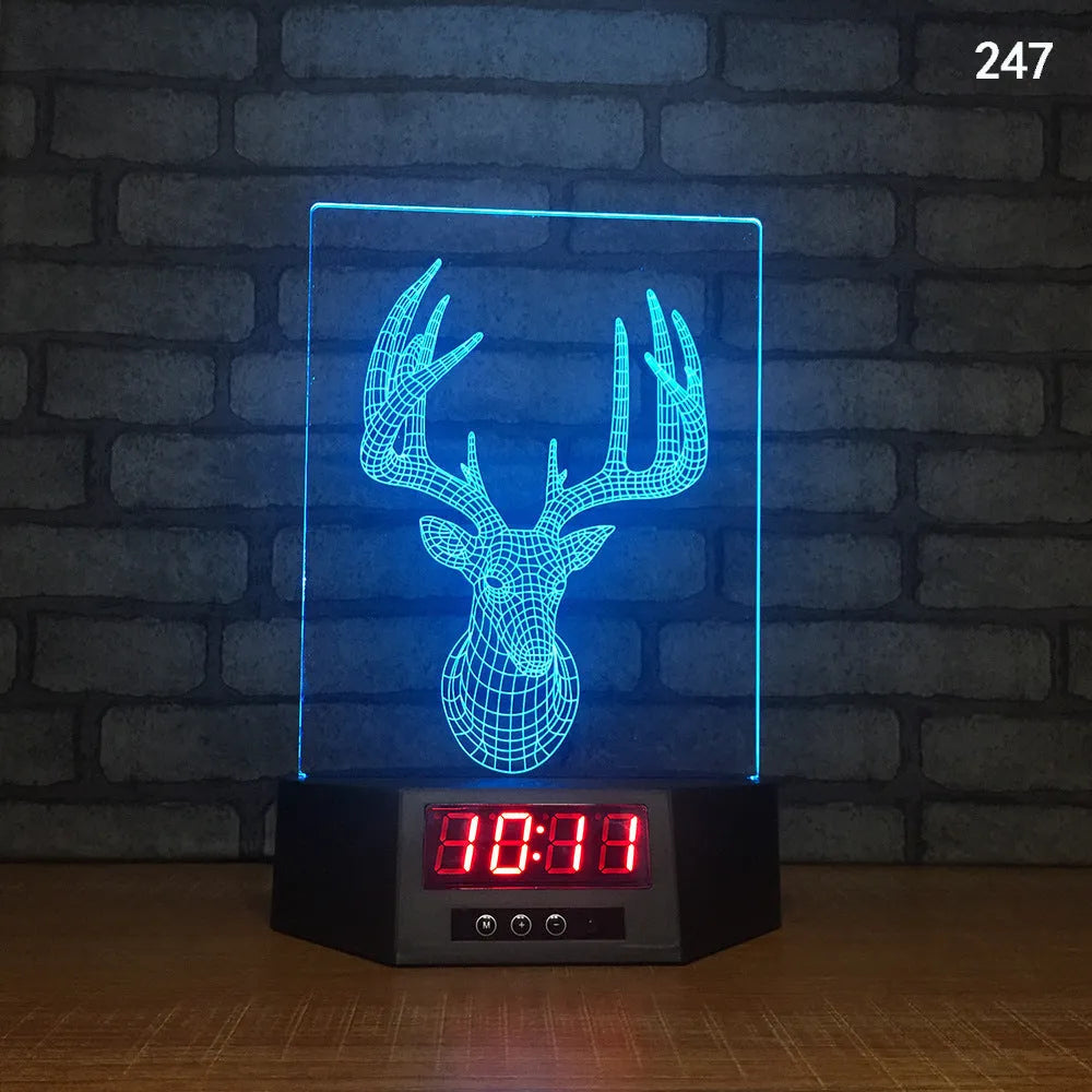 3D dolphin-shaped wireless LED table lamp with remote control on wooden surface