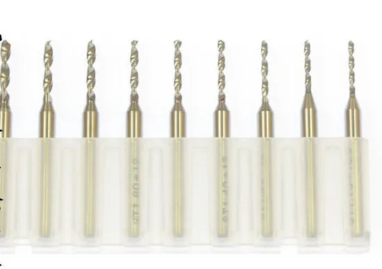 Set of tungsten carbide micro engraving bits for PCB and electronics manufacturing