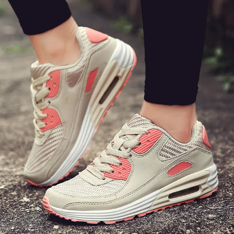 Women's casual shoes with 3.5cm heel, US 5.5-8.5, CN 35-40, in beige orange, grey or pink purple