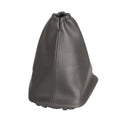 Black leather shift lever dust cover for Toyota Corolla measuring 15.2cm x 12.9cm x 2.3cm