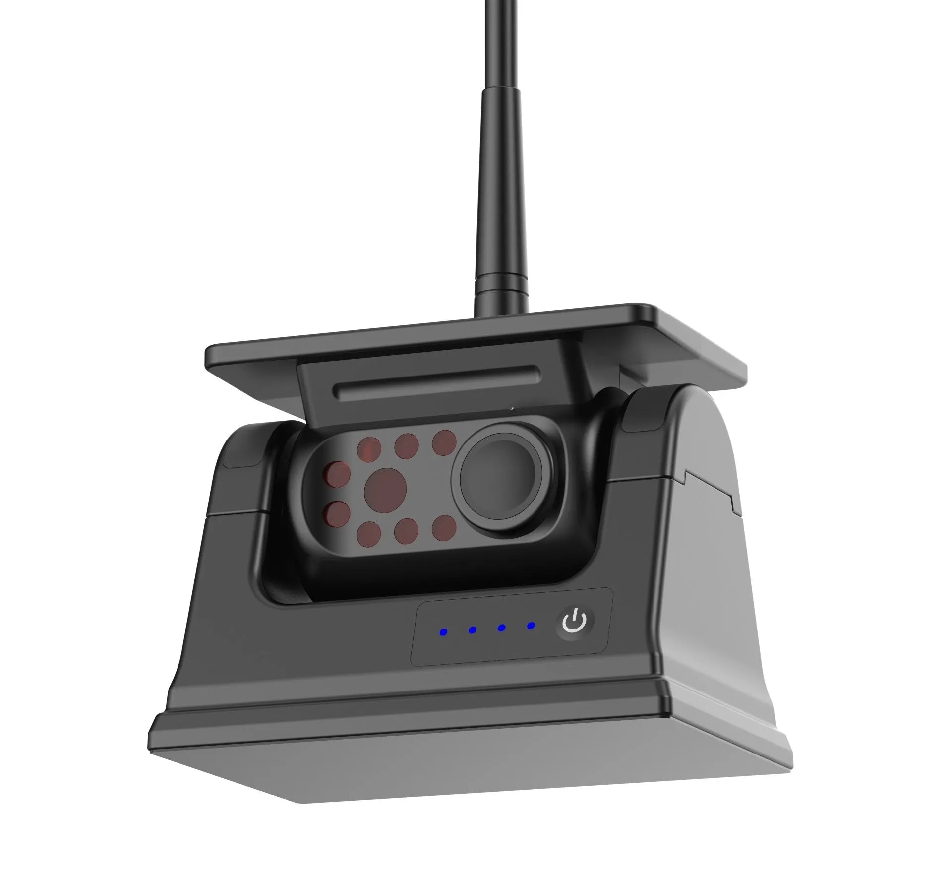 Solar wireless charging reversing camera with aluminium alloy shell and magnet suction mounting