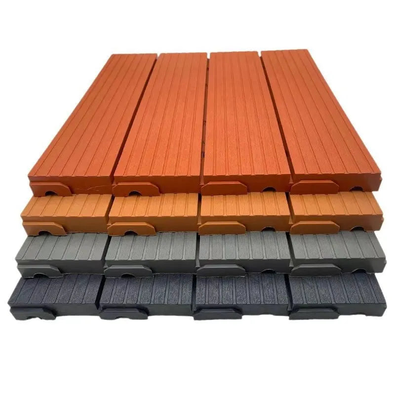 300x300mm plastic flooring tile with wood grain finish and non-slip wear-resistant surface