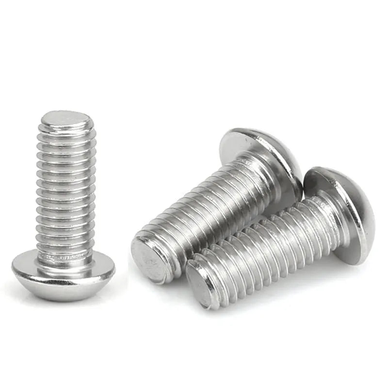 Stainless steel half round pan head hexagon screw with hex socket drive