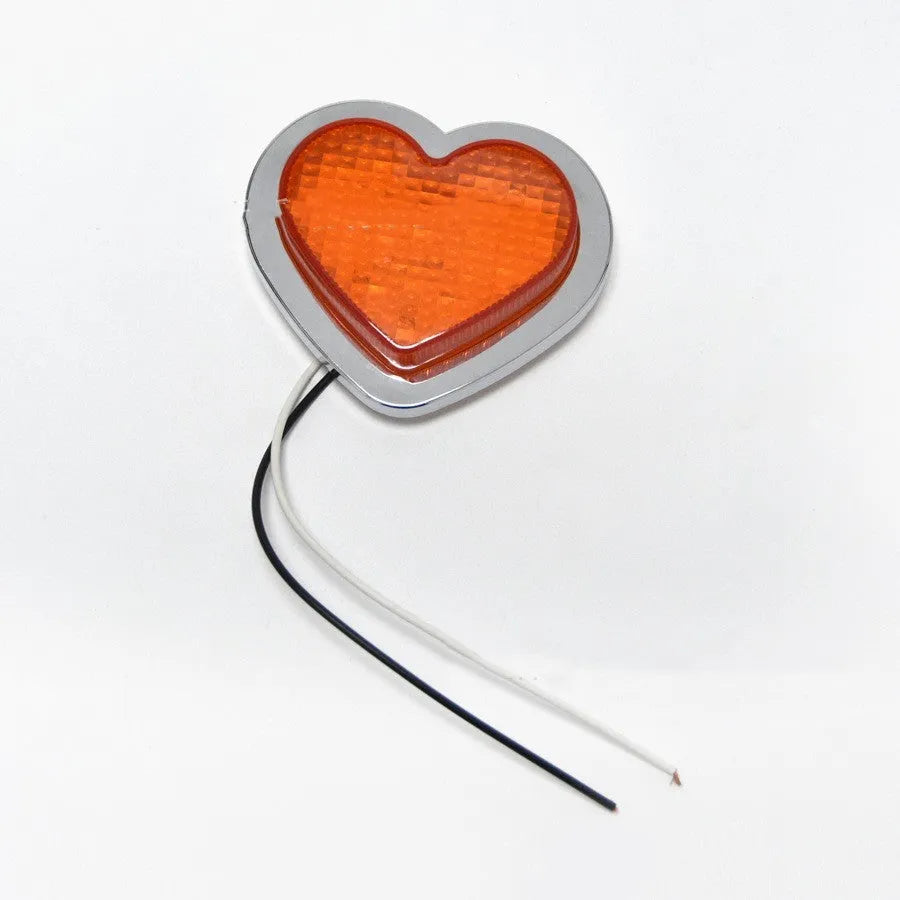 Japanese-style heart-shaped LED car fender sidelight in various colours