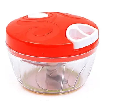 Green manual kitchen chopper with stainless steel blades and 500ml capacity bowl