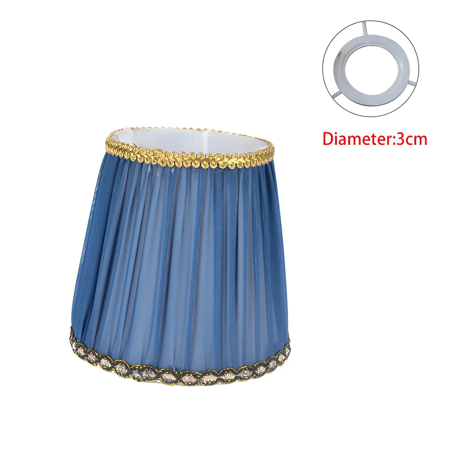 Fabric crystal wall lamp lampshade in six colour options measuring 80x130x120mm