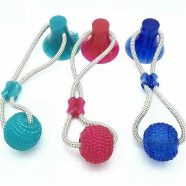 Dog biting sucker multifunction pet molar bite toy made from plastic, rubber, TPR and cotton fibre rope for dogs